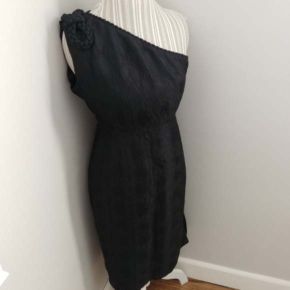 NWT Elie Tahari Silk Linen One Shoulder Dress 6 - Picture 2 of 14